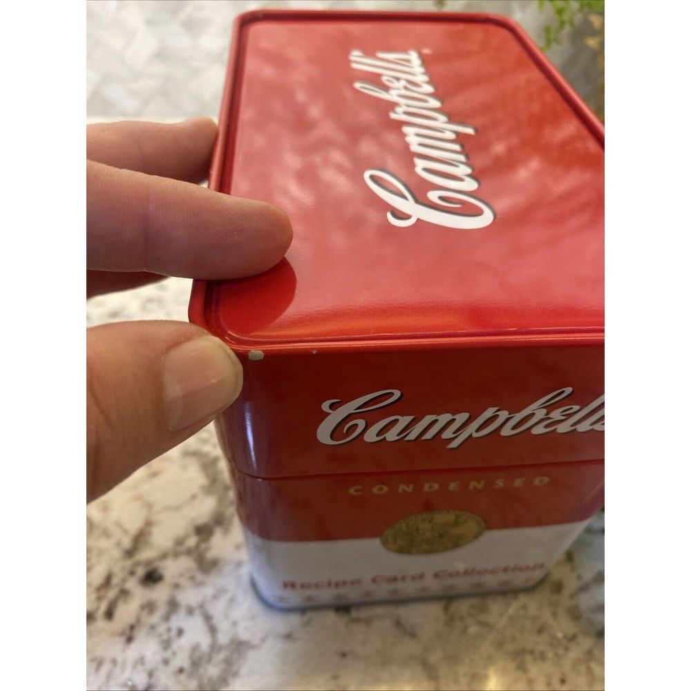 CAMPBELL'S TIN RECIPE CARD BOX w Cards - Picture 6 of 13